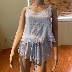 In Bloom By Jonquil Baby Blue Camisole And Short Set Size XL